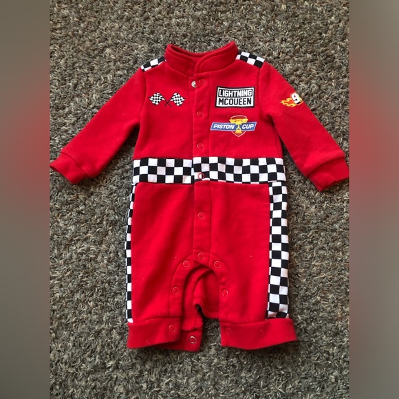 BoxLunch Disney Pixar Cars Racing Suit Infant One-Piece Exclusive costume - Picture 1 of 4